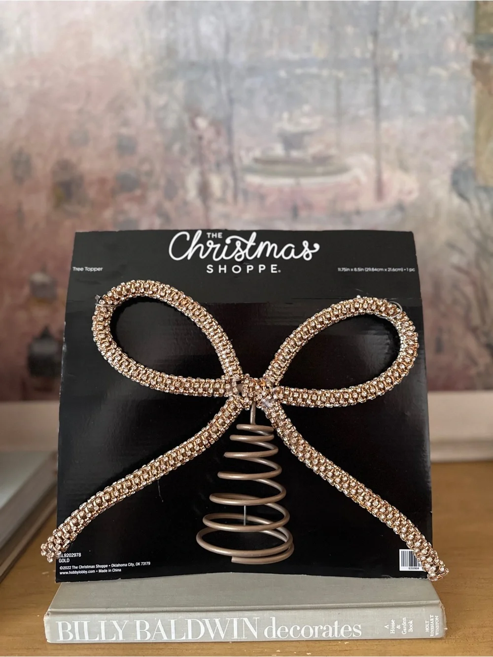 NWT Elegant Soarkly Bow Tree Topper Gold - The Christmas Shoppe